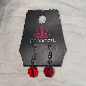 Paparazzi red bead earrings